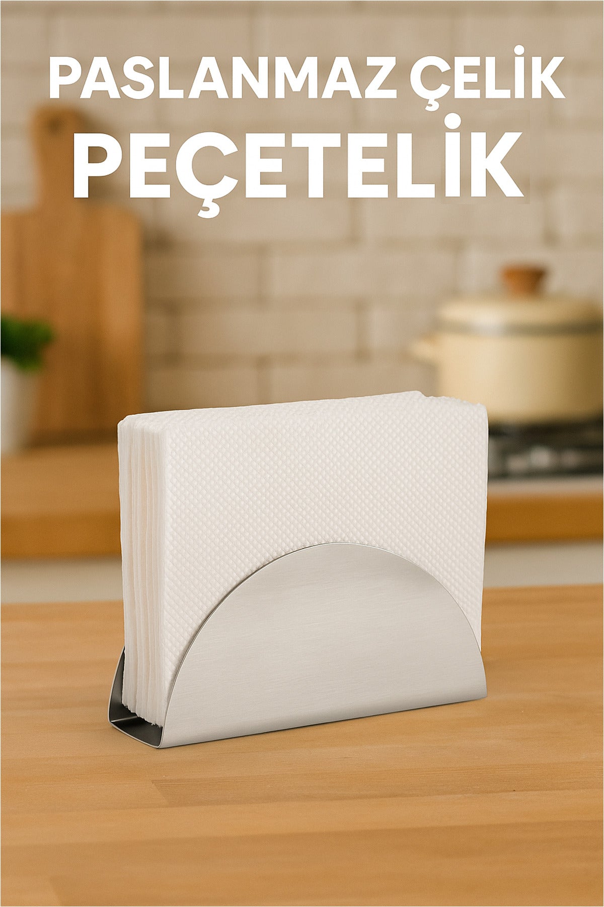 Paslanmaz Çelik Modern Peçetelik