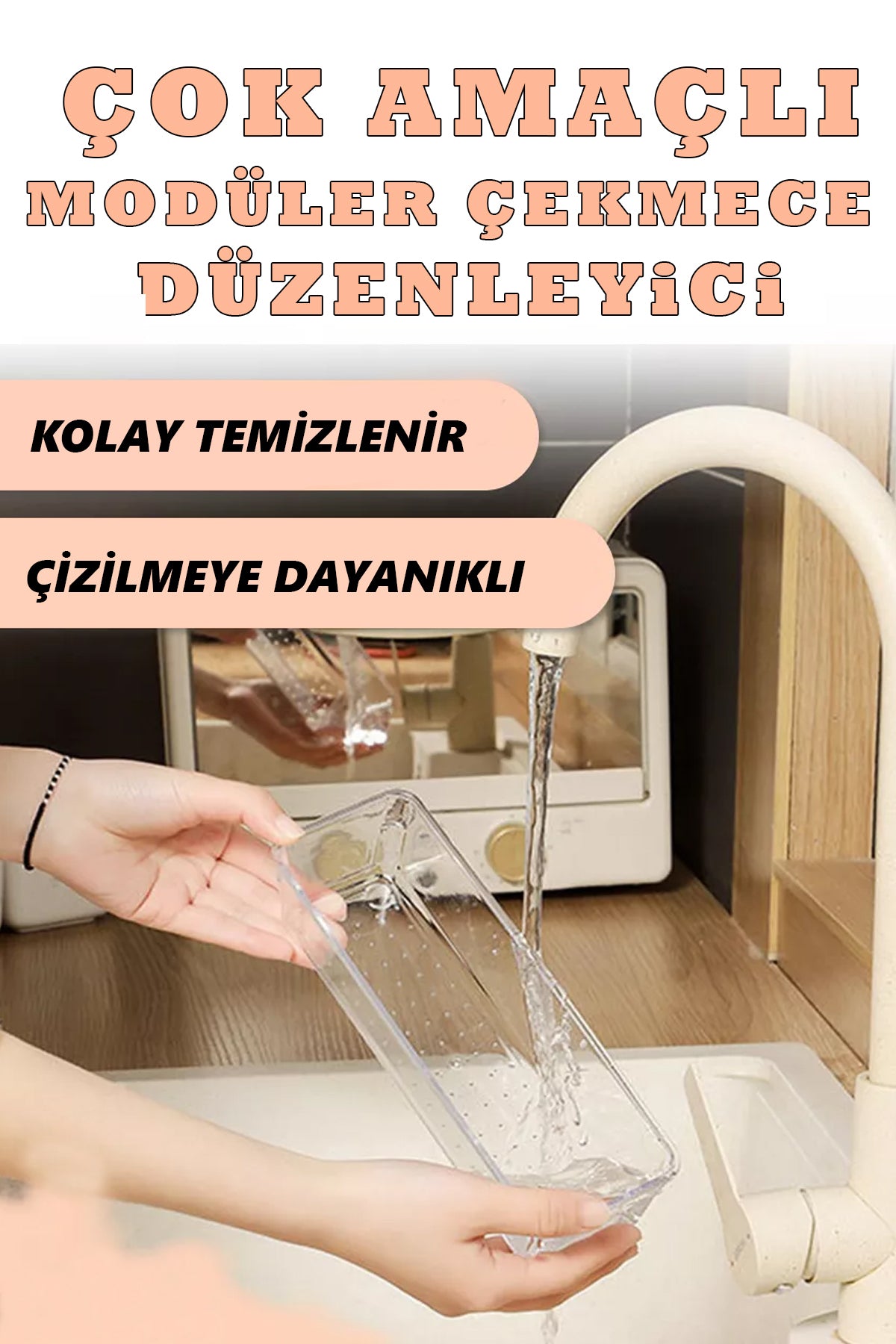 10'lu Modüler Makyaj Malzemeleri ve Takı Organizeri Çekmece Düzenleyici Set
