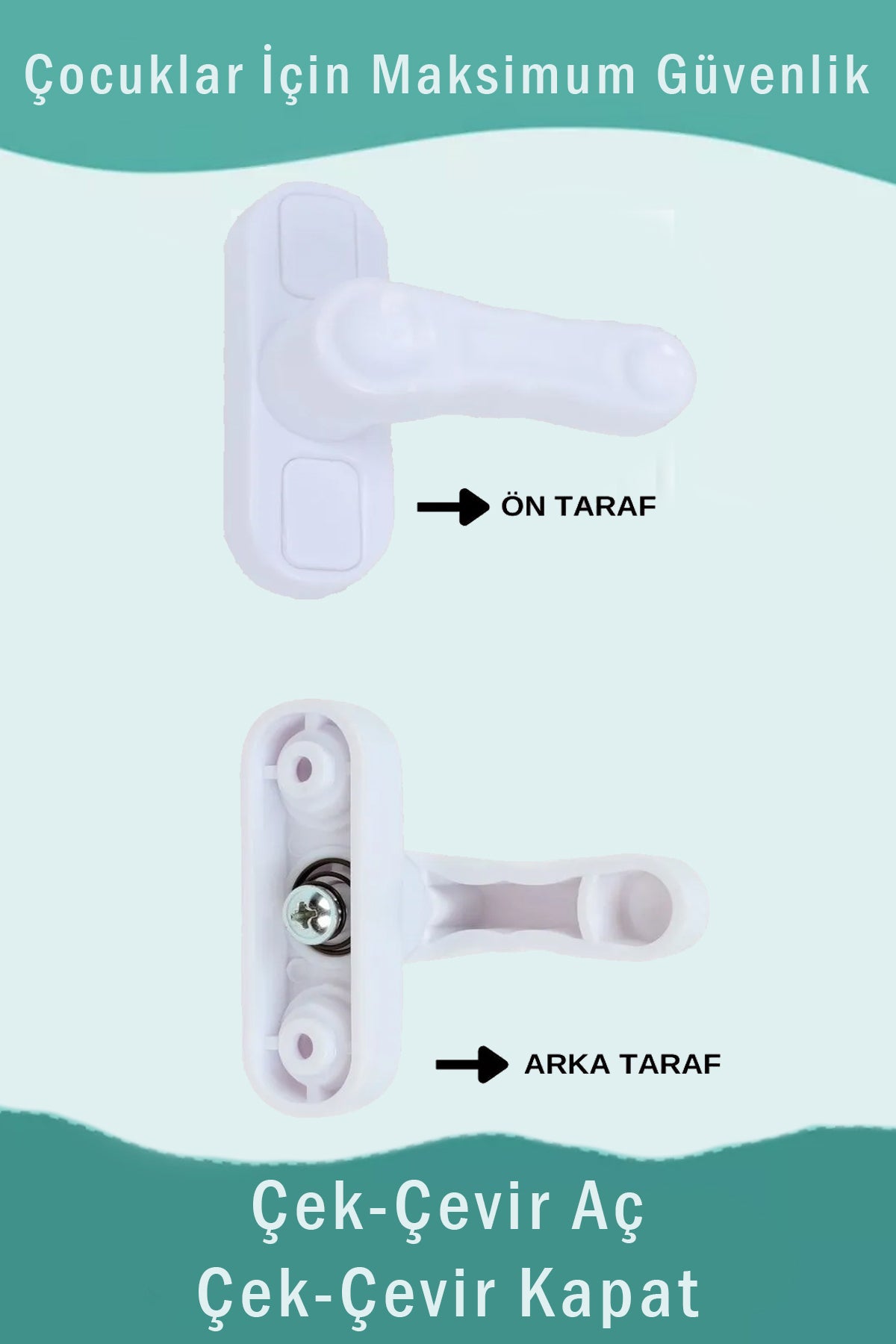 1 Adet Pencere Kilidi Pvc Pimapen Cam Balkon Çocuk Güvenlik ve Emniyet Kilidi