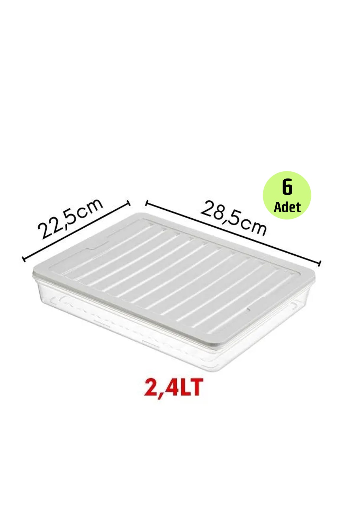 6 Adet 2400 ML Buzluk Derin Dondurucu Buzdolabı Düzenleyici Hava Almaz Saklama Kabı