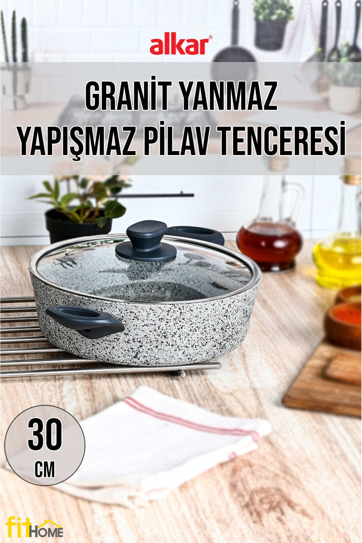 Granit Yanmaz Yapışmaz Yakamoz Model Pilav Tenceresi