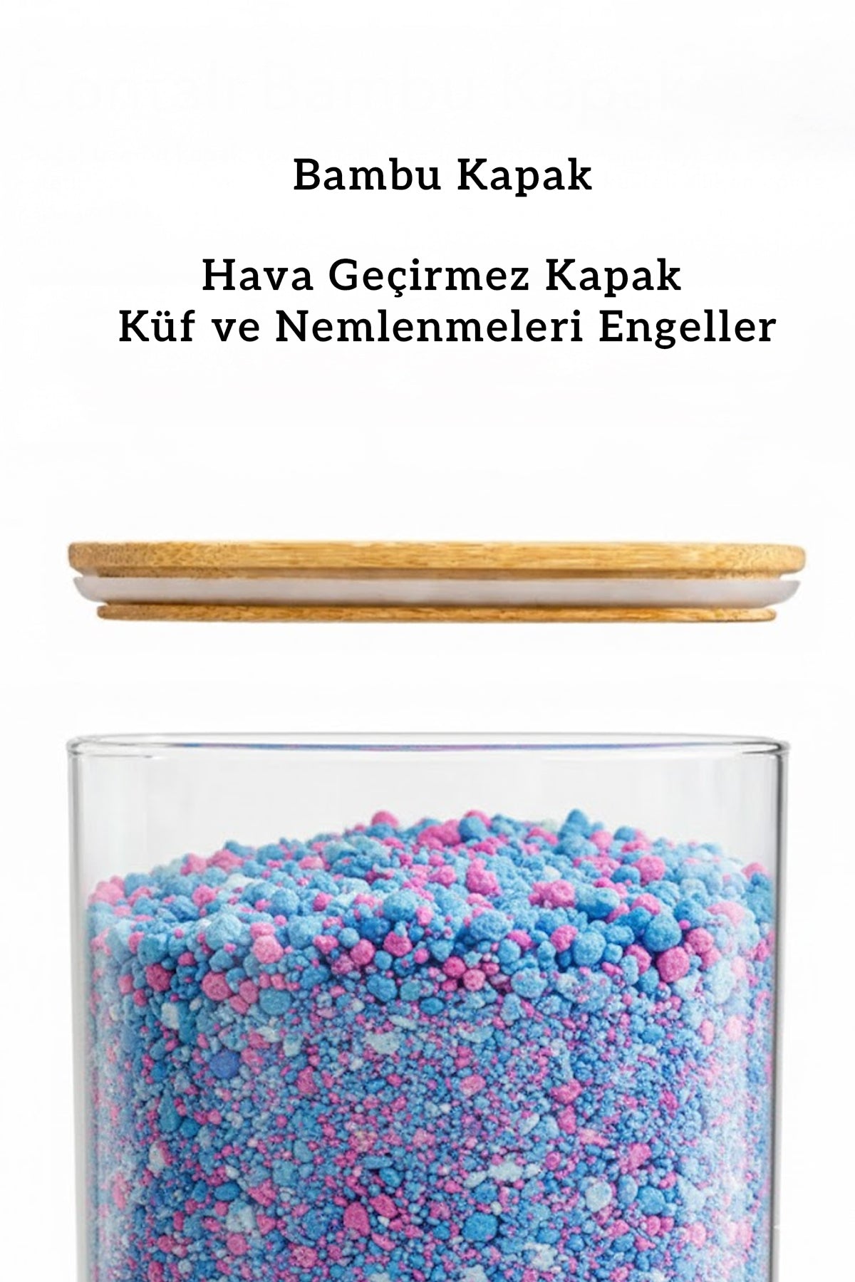 Bambu Kapaklı Dikdörtgen 3100 ML Deterjan Saklama Kabı – Hava Geçirmez, Nem Önleyici Büyük Boy