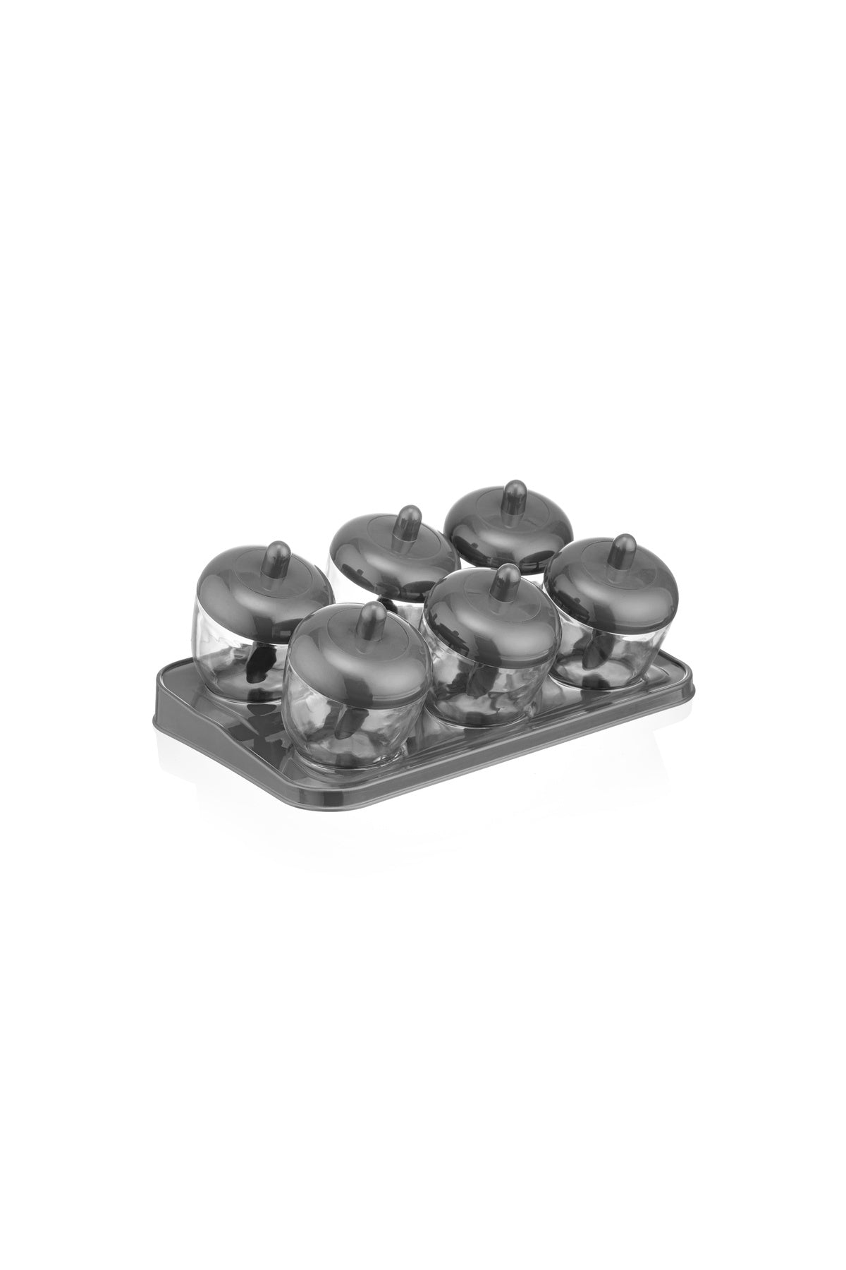 Stantlı Kendinden Kaşıklı Baharatlık Seti 6'lı Set