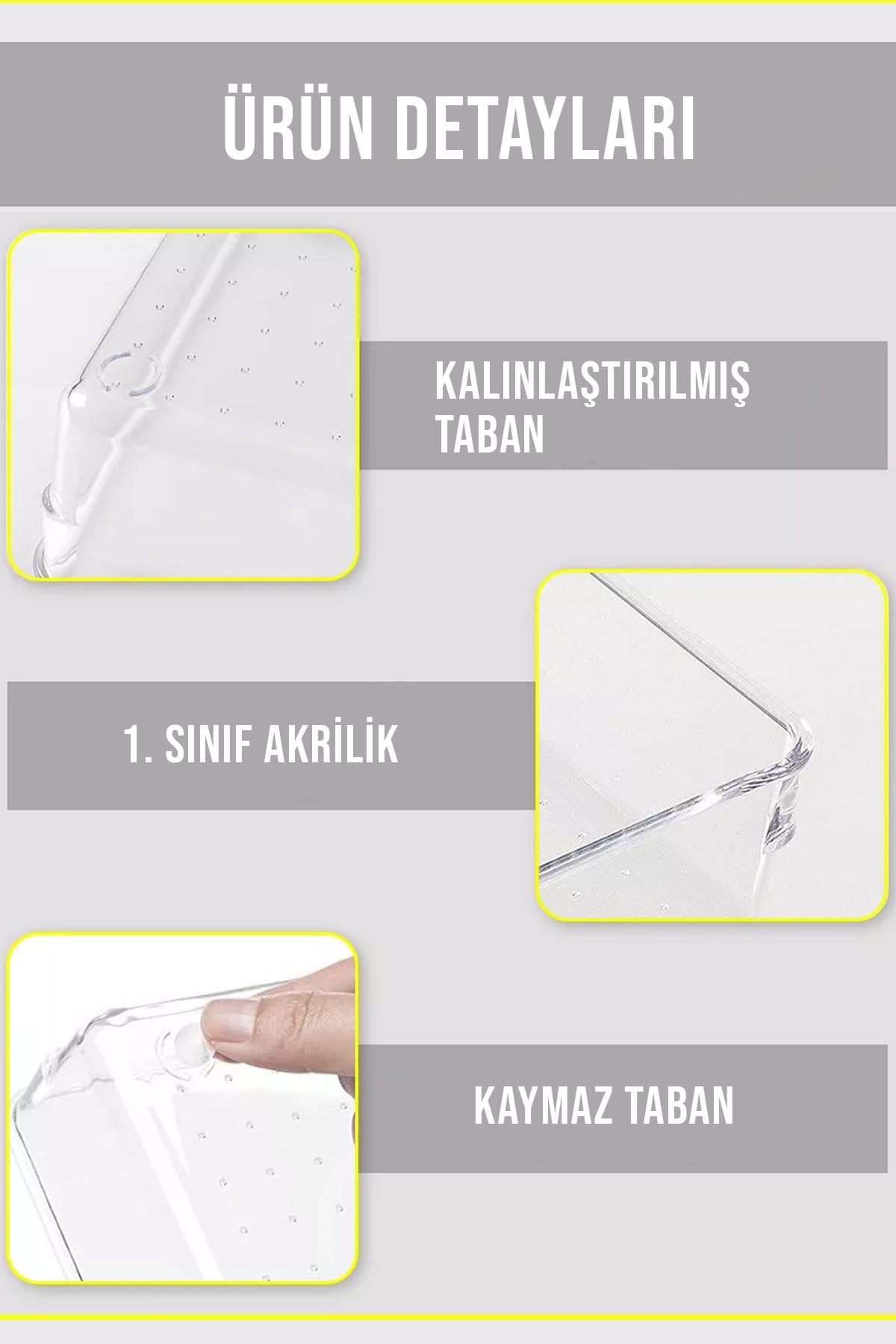 3 Parça Çekmece İçi Düzenleyici Çok Amaçlı Organizer Makyaj Malzemeleri Kırtasiye Banyo Ofis