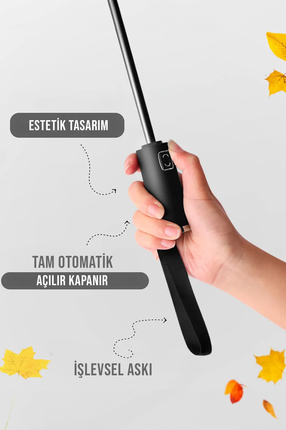 Tam Otomatik 10 Tel Rüzgara Dayanıklı Kırılmaz Şemsiye