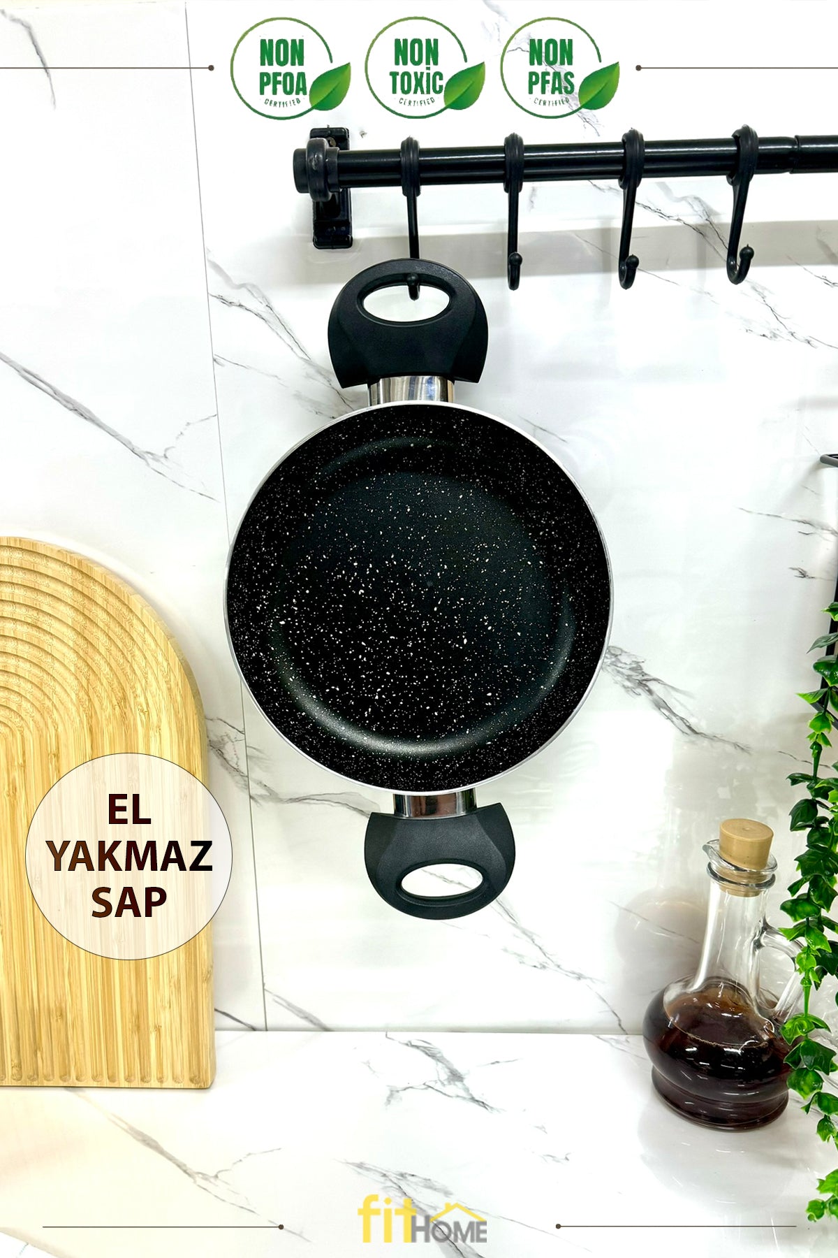 Granit Sahan Yanmaz Yapışmaz El Yakmayan Sap