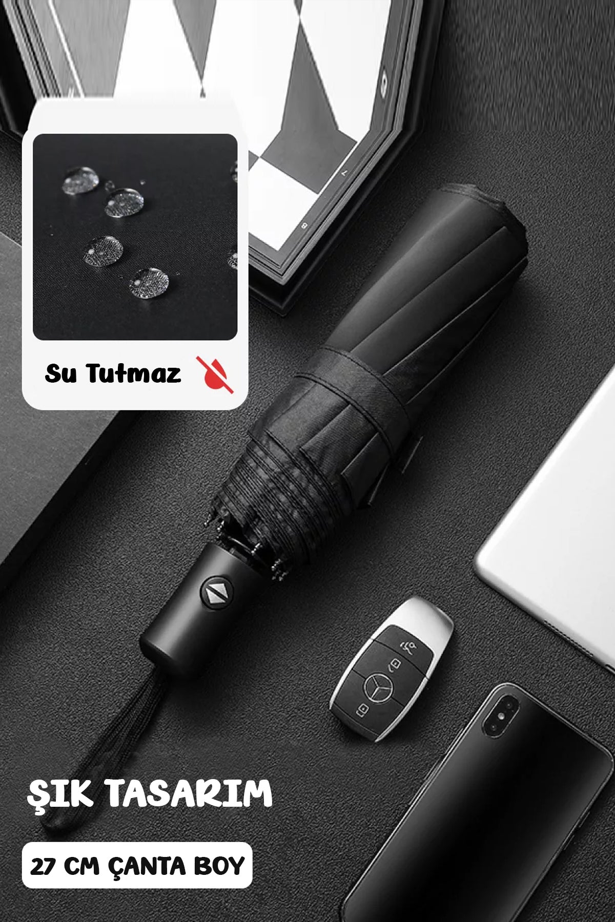 8 Tel Tam Otomatik Çanta Boy Şemsiye
