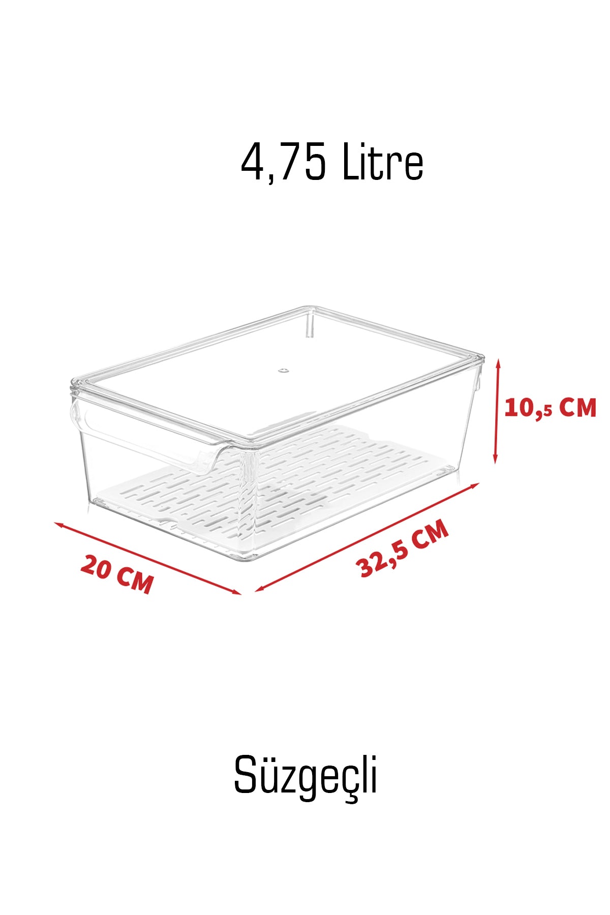 FrostyBox Orta Boy Buzdolabı Düzenleyici Organizer ve Dolap İçi Düzenleyici Set 3 Adet