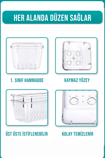 7 Parça Modüler Mutfak Kaşıklık ve Çekmece İçi Düzenleyici Organizer Set