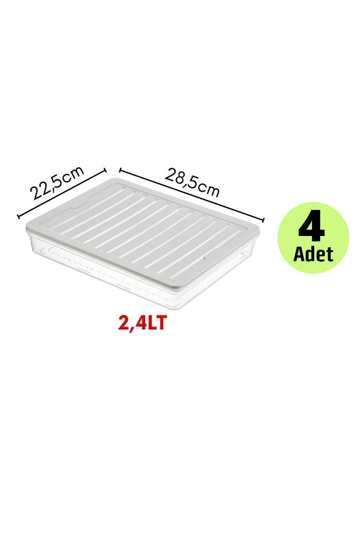 2'li Fitbox Set 2400 ML Hava Geçirmez Buzdolabı ve Buzluk Düzenleyici