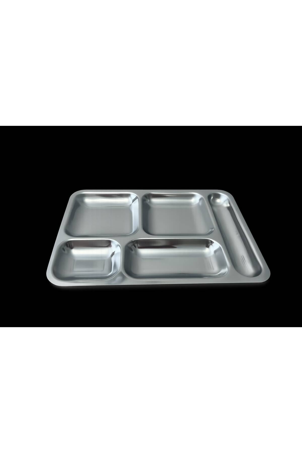 Metal Tabldot 5 Bölmeli Yemek Tepsisi