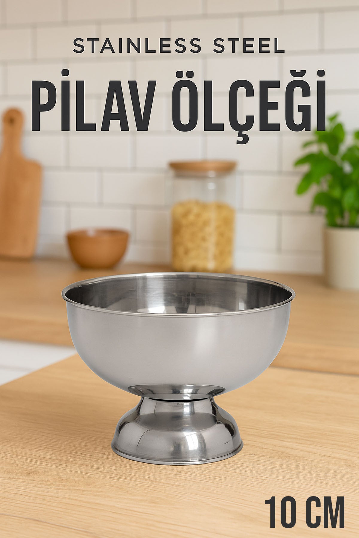 Paslanmaz Çelik Helva ve Pilav Ölçü Kabı Sunum Ölçeği