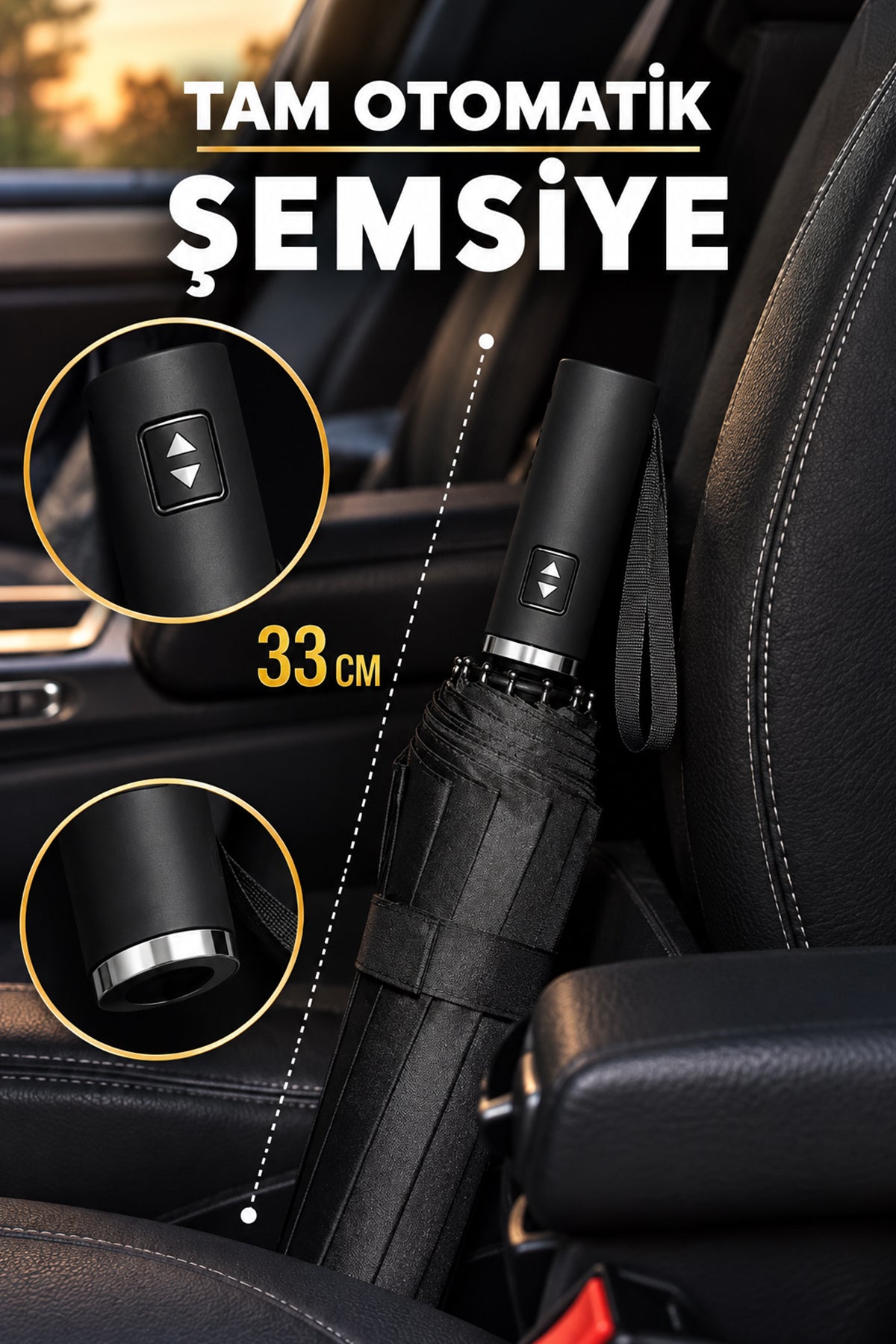 10 Fiber Tam Otomatik Aç Kapa Unisex Rüzgara Dayanıklı Kırılmaz Şemsiye