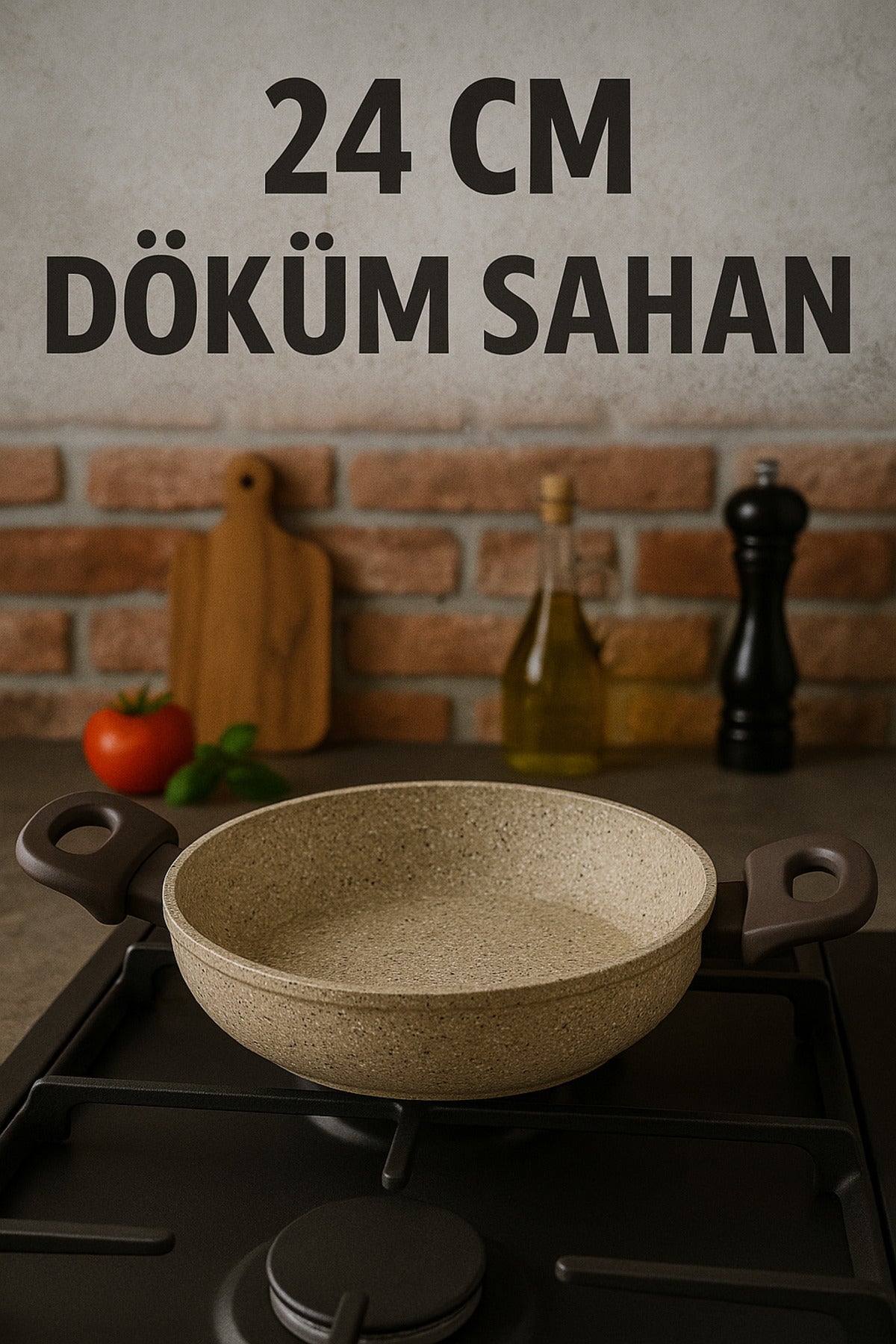 24 CM Pilavlık Döküm Granit Yapışmaz Sahan