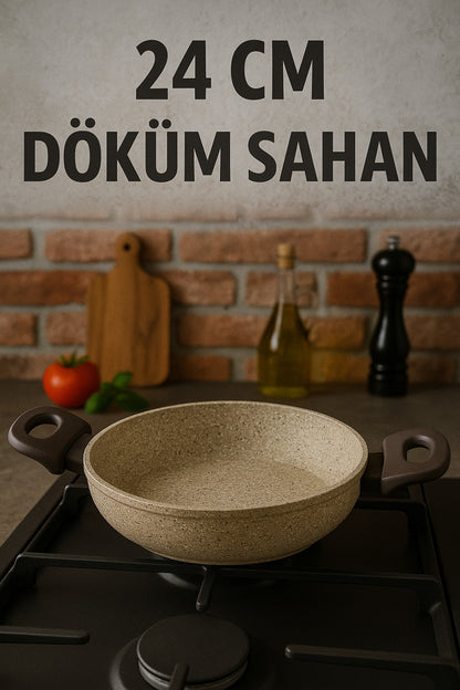 24 CM Pilavlık Döküm Granit Yapışmaz Sahan