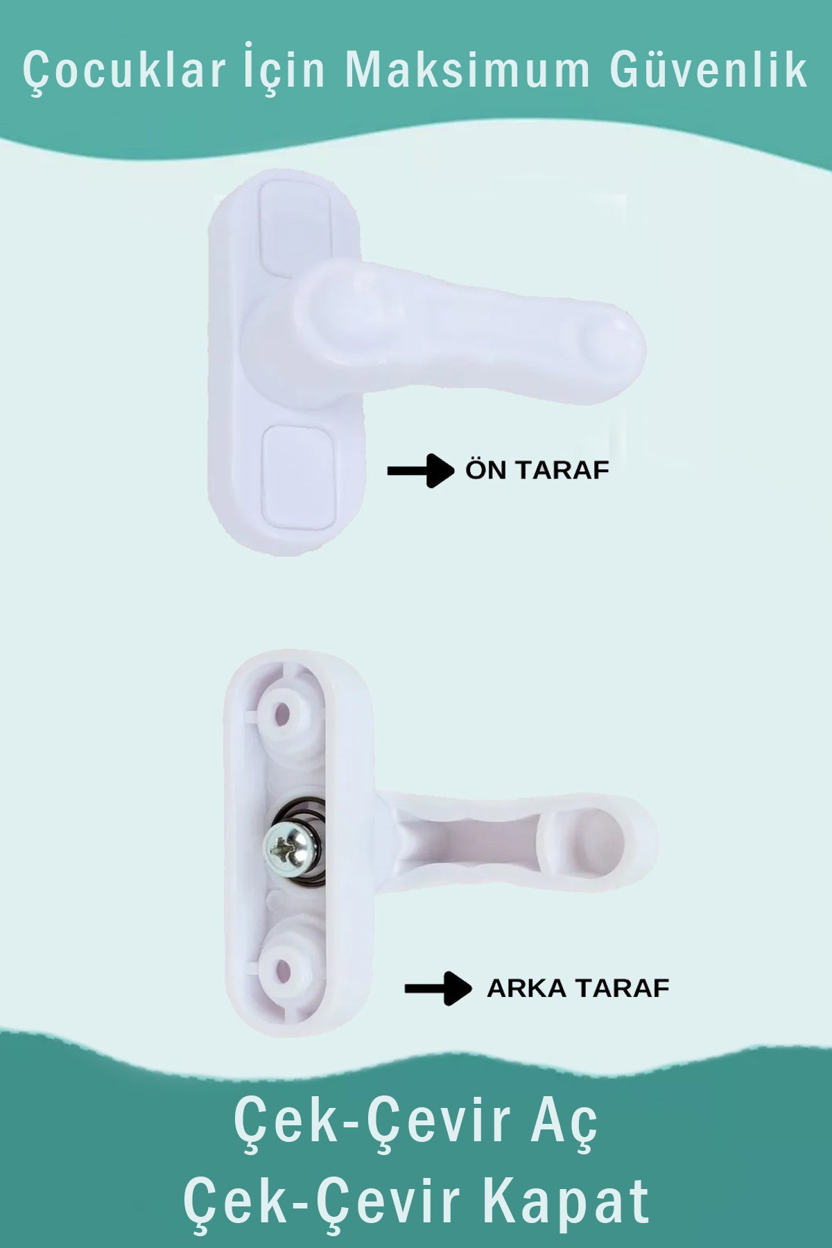 5 Adet Pencere Kilidi Cam Balkon Pvc Pimapen Kilidi Çocuk Emniyet ve Güvenlik Kilidi