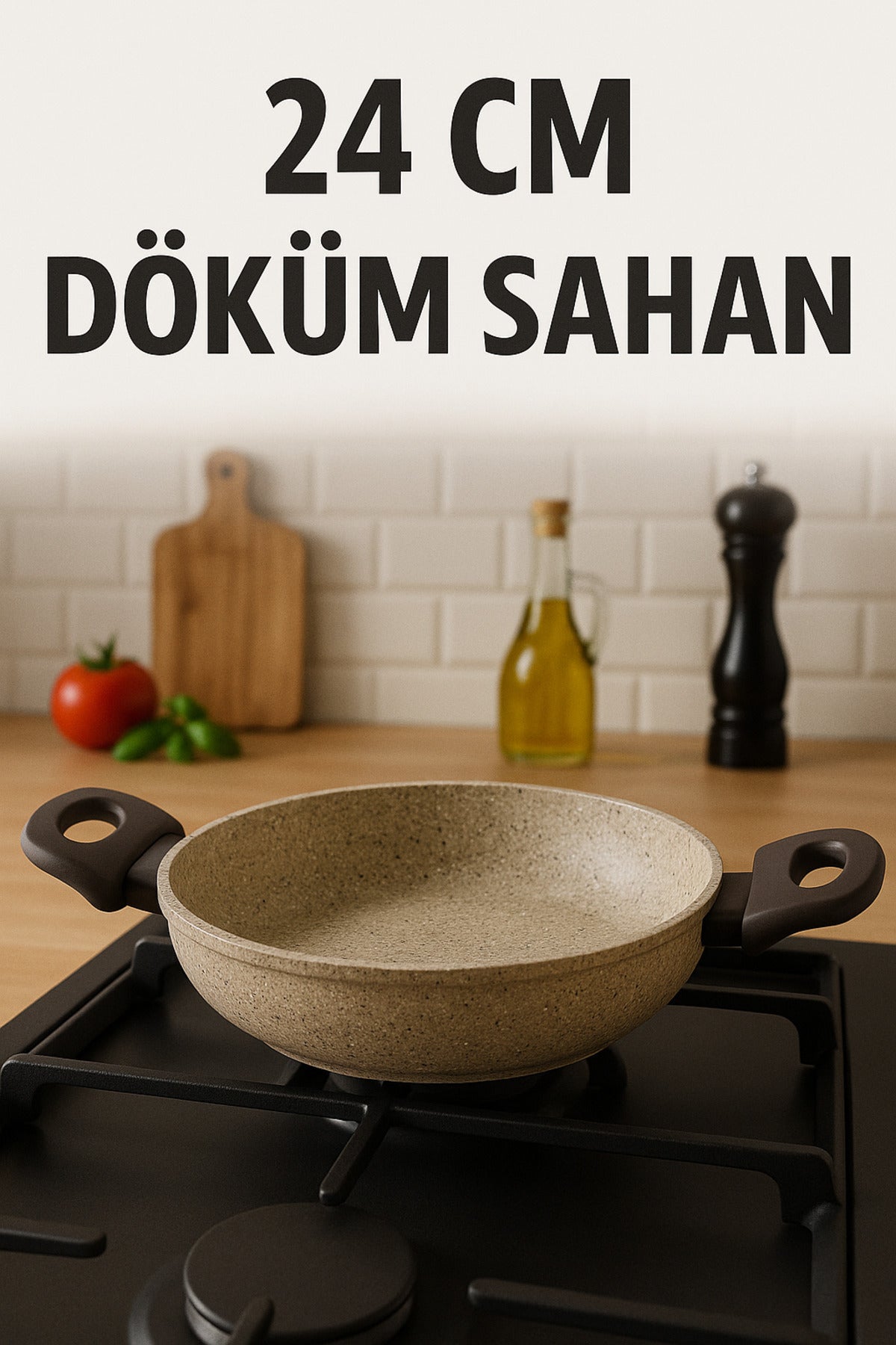 24 CM Pilavlık Döküm Granit Yapışmaz Sahan