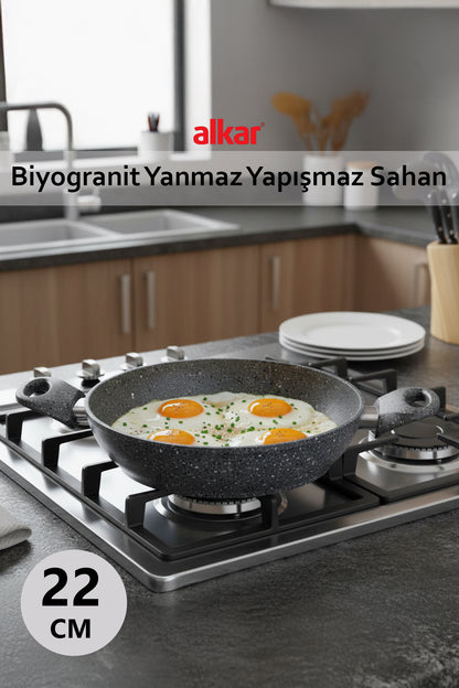 22 CM Çok Amaçlı Biyogranit Yanmaz Yapışmaz Sahan