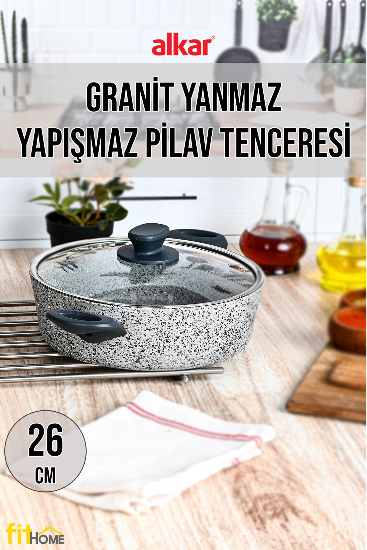Granit Yanmaz Yapışmaz Yakamoz Model Pilav Tenceresi