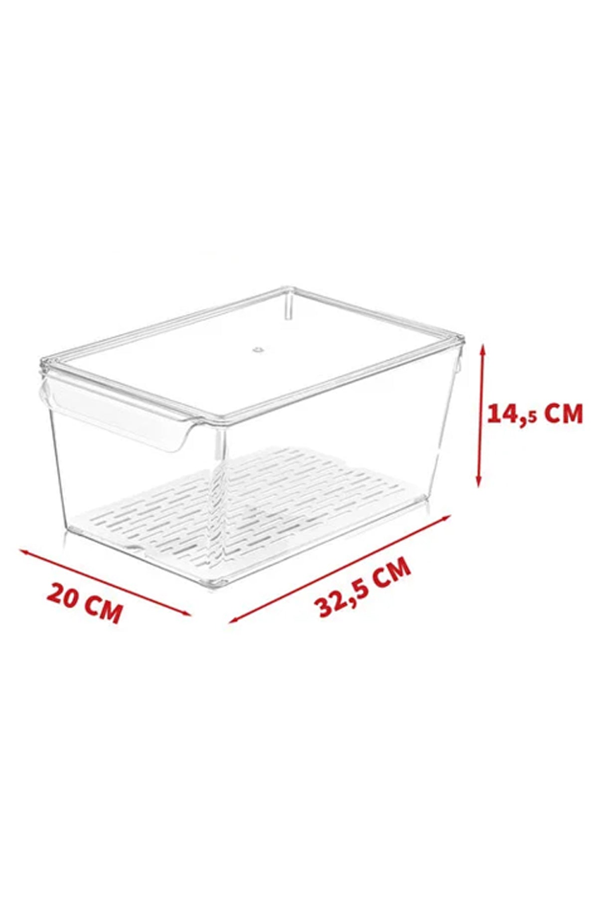 FrostyBox Büyük Boy Kapaklı Buzdolabı Düzenleyici & Dolap İçi Organizer Set 3 Adet