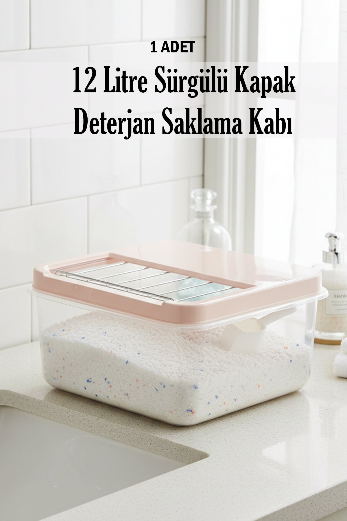 12 Litre Çok Amaçlı Sürgülü Kapak Saklama Kabı Patates Soğan Deterjan Vs.