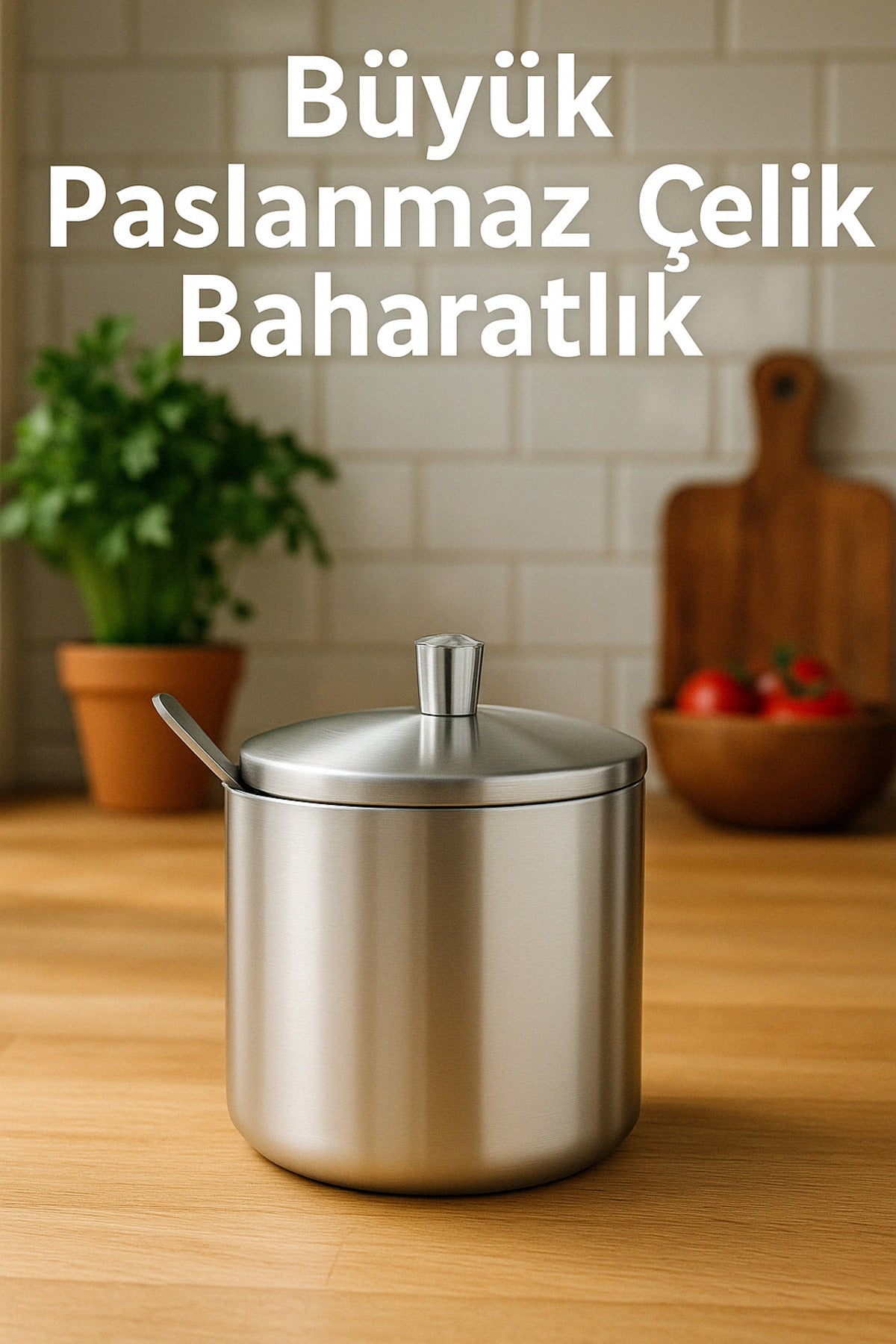 Büyük Boy Kafe Lokanta Restorant Ev Tipi Paslanmaz Çelik Baharatlık