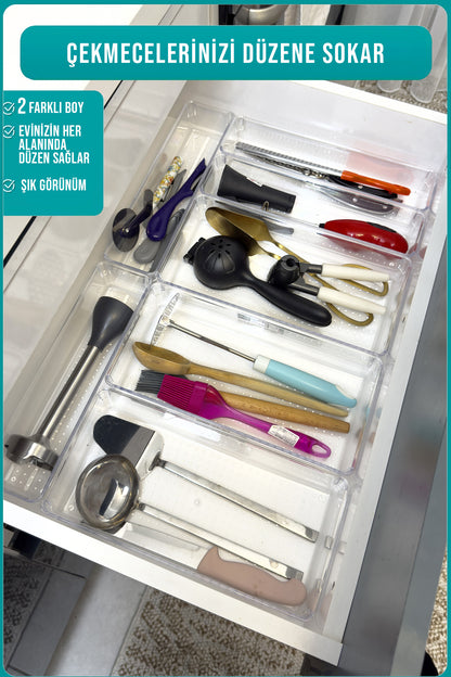 7'li Kepçelik Kepçe Düzenleyici Çekmece İçi Modüler Organizer