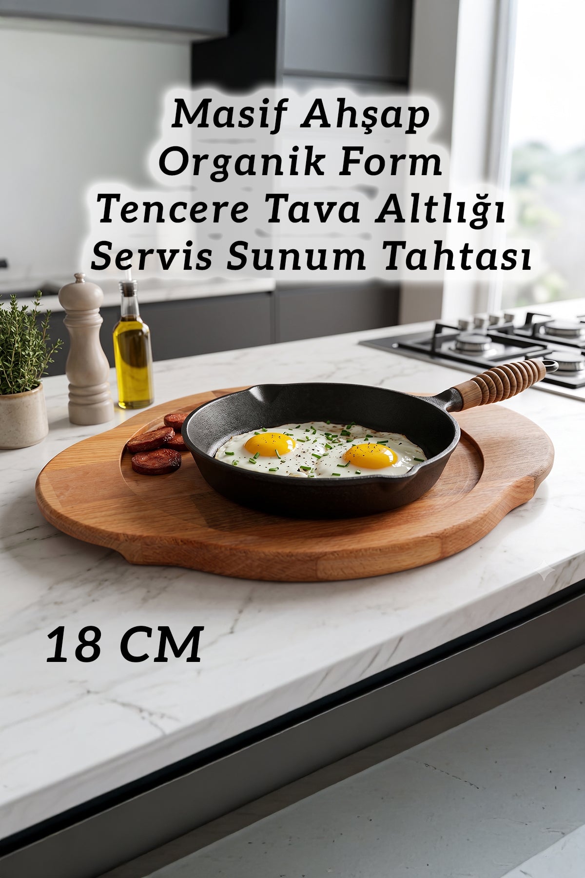 18 cm Ahşap Çorba Tası ve Güveç Kasesi Altlığı Restoran Lokanta Servis Sunum Tahtası
